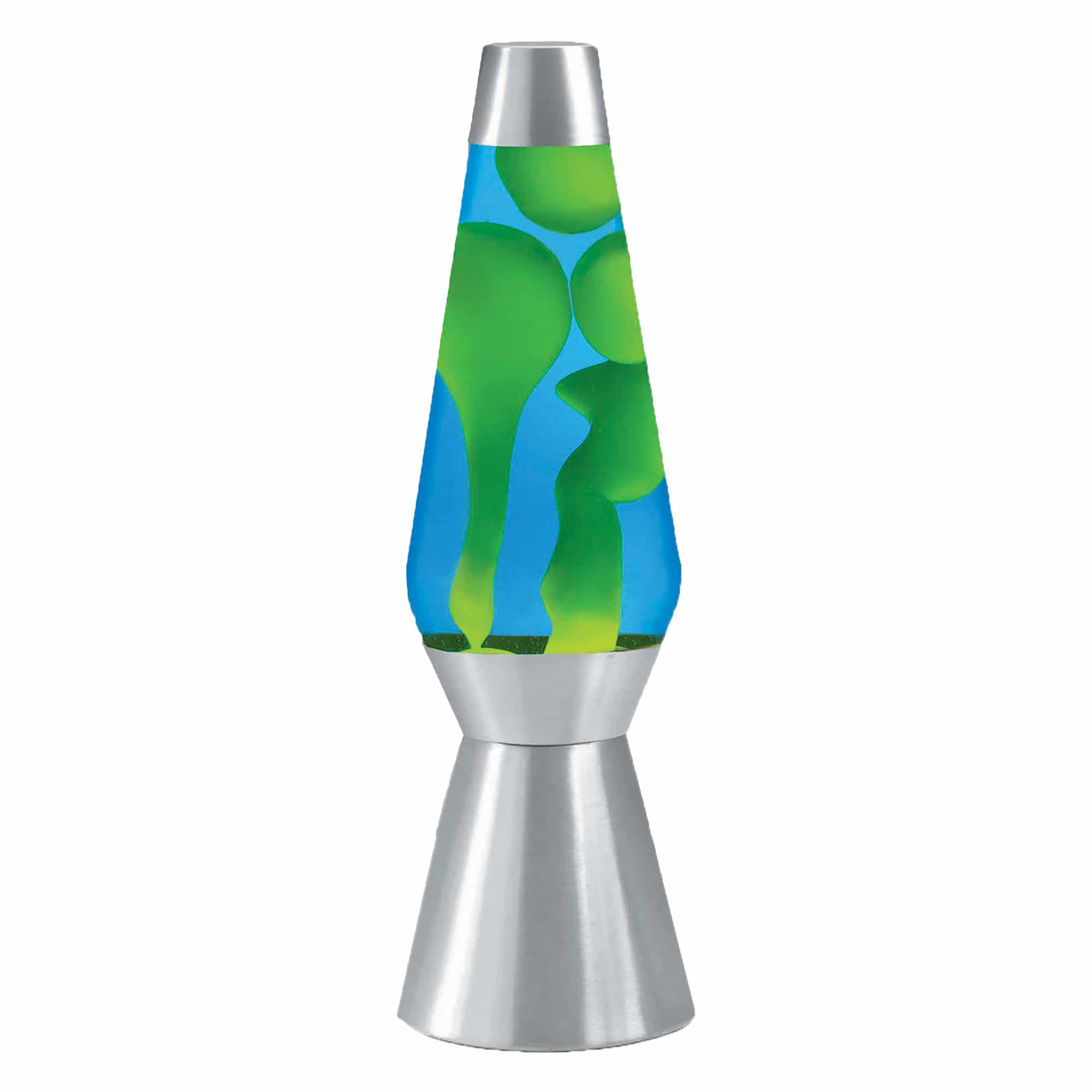 27" Lava Lamp Grande – Yellow/Blue/Silver